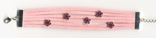 suede veter armband